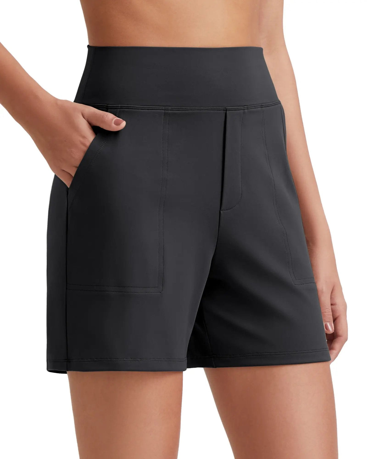 ⏳HOT SALE 70% OFF🔥 Women's High-Waist Bermuda Shorts with Pockets 🎯 | Running Yoga Casual Activewear 😎 | Buy 2 FREE Shipping – UK Stock! 🇬🇧