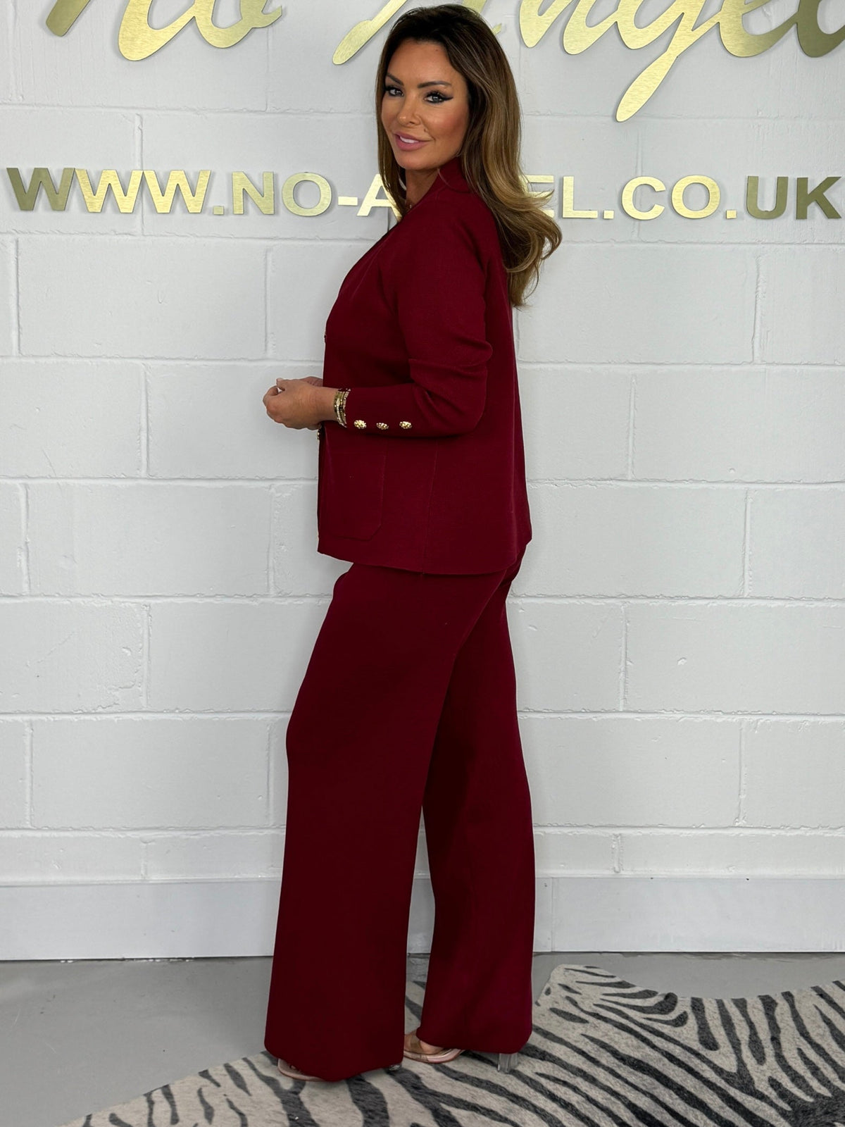 🔥2025 HOT SALE🔥 Gold Button Soft Knit Trouser Co-Ord
