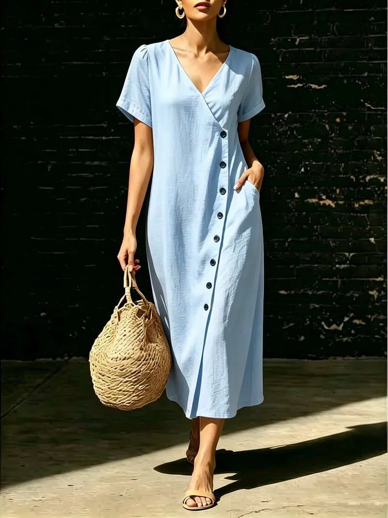 Seasonal Clearance Sale🔥8-PackOnly $34.9 Casual and stylish V-neck dress for beach vacation
