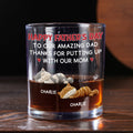Putting Up With Cat Mom Mum - Personalized Whiskey Glass