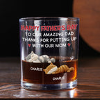 Putting Up With Cat Mom Mum - Personalized Whiskey Glass