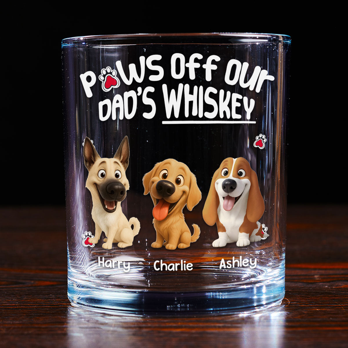 Paw It Off Now - Personalized Whiskey Glass