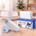 Cat Litter Bags 45 x 50cm 10kg 2Rolls 40ct Drawstring HDPE White Blue