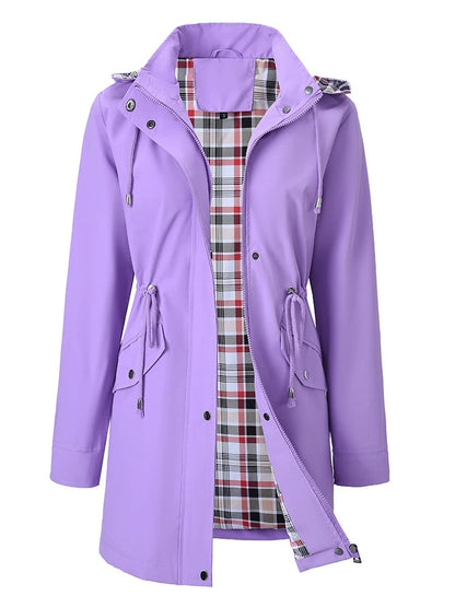 💐60% OFF🌧️🧥Women's Checkered Lining Waterproof Windbreaker