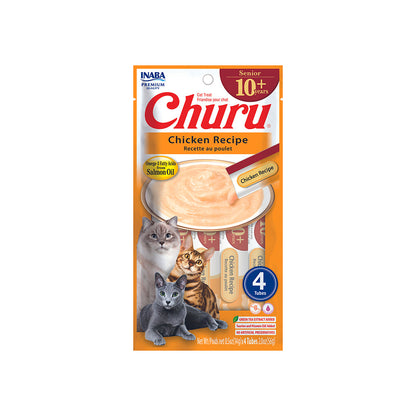 INABA Churu Chicken Recipe Cat Treats for Senior 56g (14g x 4)
