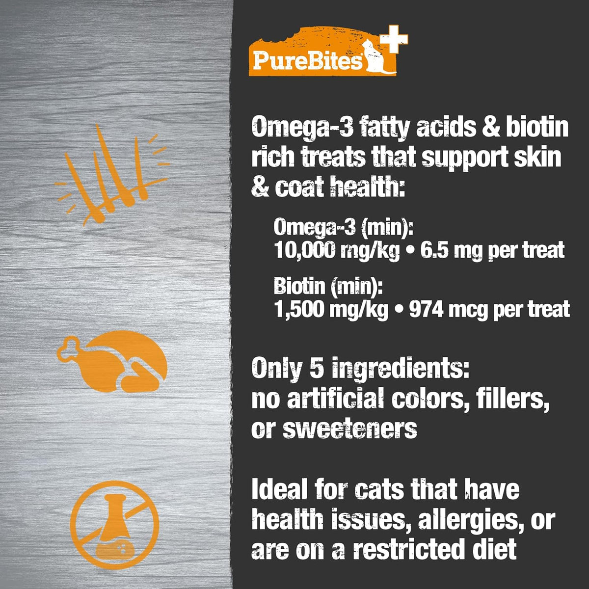 PureBites Functional Freeze Dried Cat Treats - Skin & Coat 31g