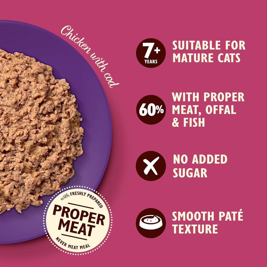 Lily's Kitchen - Wet Food For Cats - Chicken & Cod Paté for Mature Cats 85g