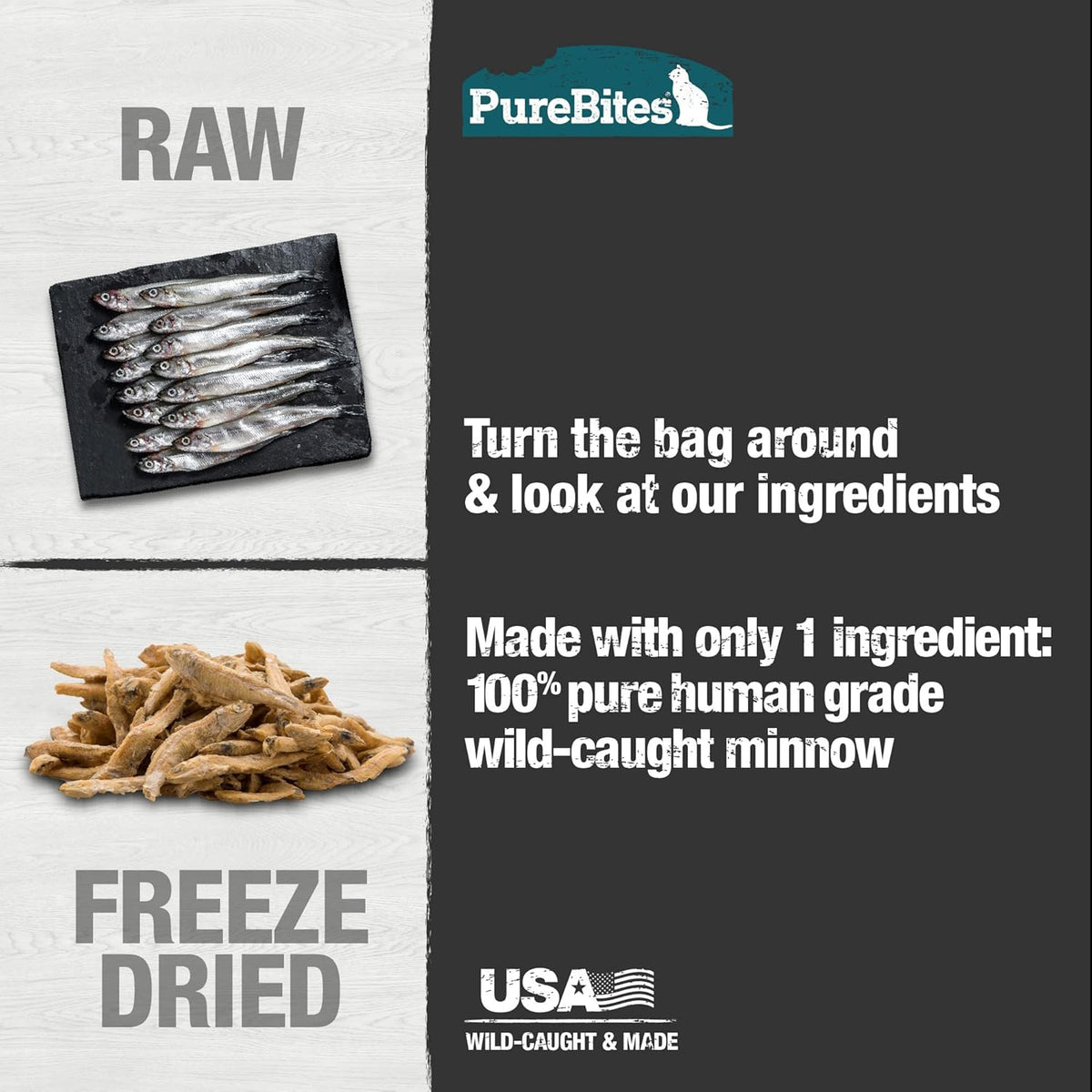 PureBites Freeze Dried Cat Treats - Minnow 31g