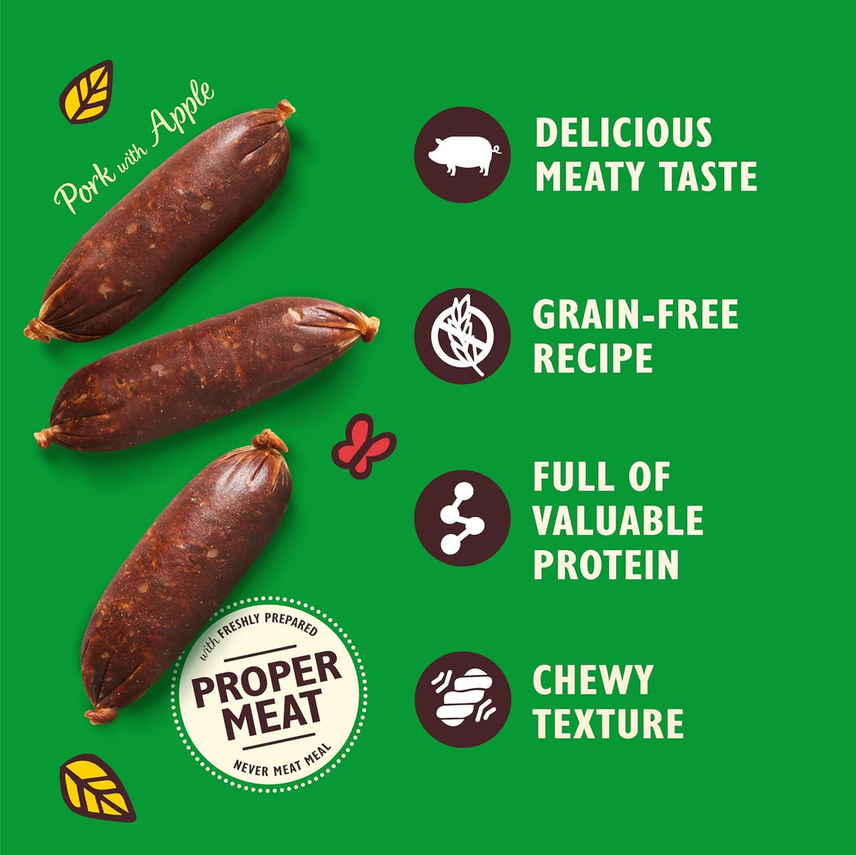 Lily's Kitchen - Cracking Pork & Apple Sausages 70g