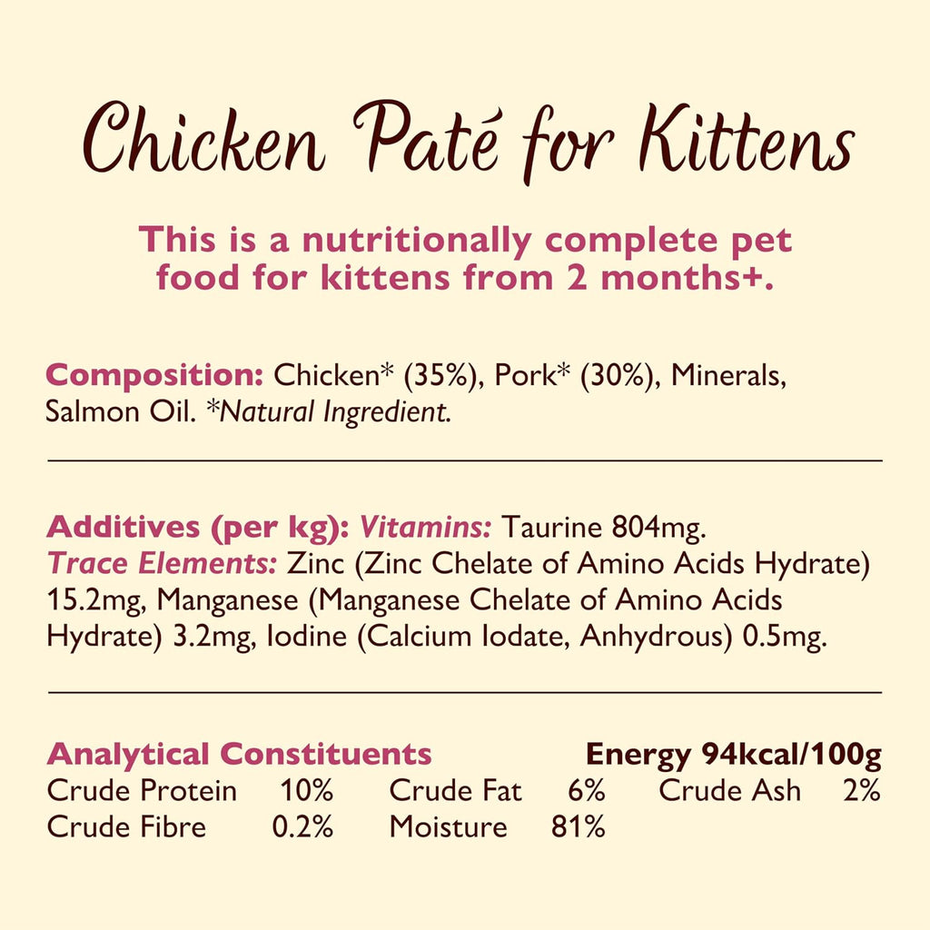 Lily's Kitchen - Wet Food For Cats - Chicken Paté for Kittens 85g