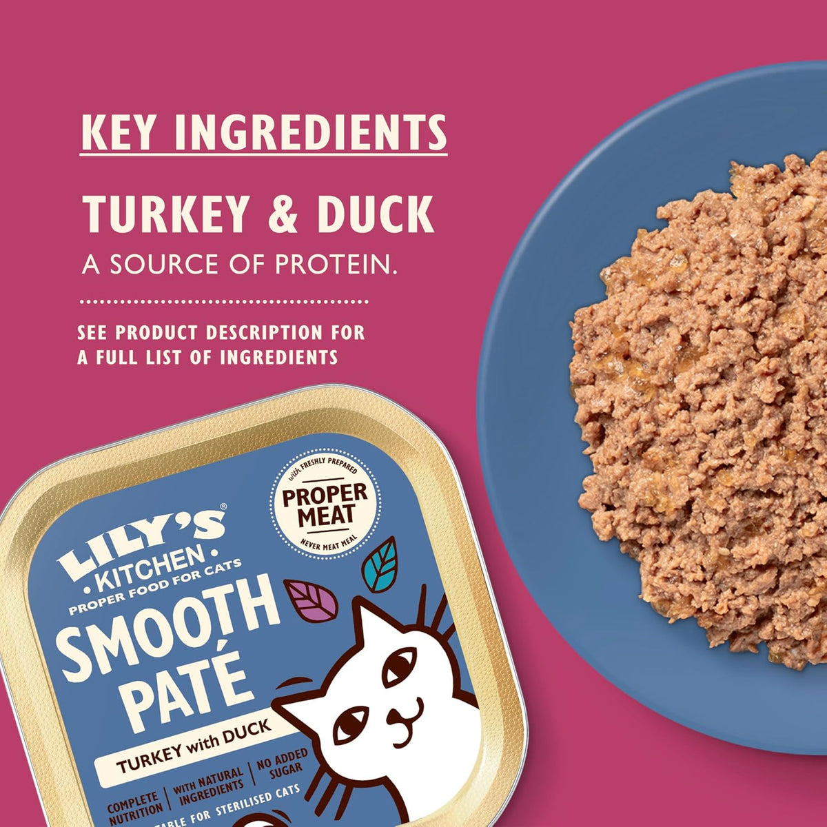 Lily's Kitchen - Wet Food For Cats - Turkey & Duck Pate  85g