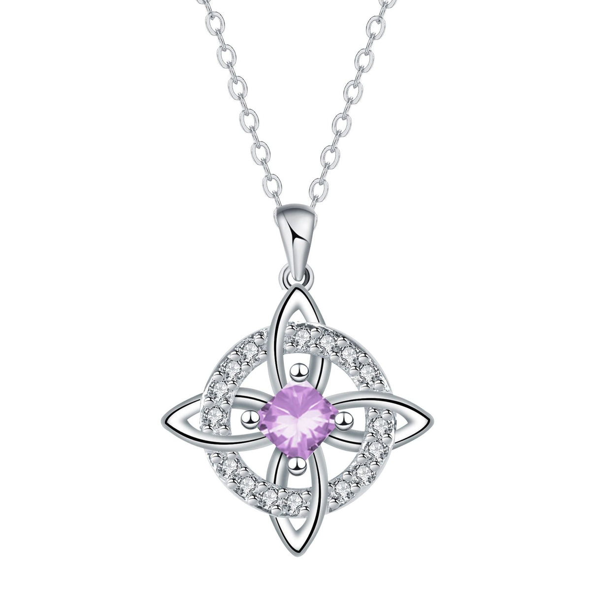 Mystical Birthstone Witches Knot Necklace – Natural Crystal🔮💞Protect Your Loved Ones