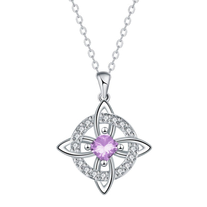 Mystical Birthstone Witches Knot Necklace – Natural Crystal🔮💞Protect Your Loved Ones