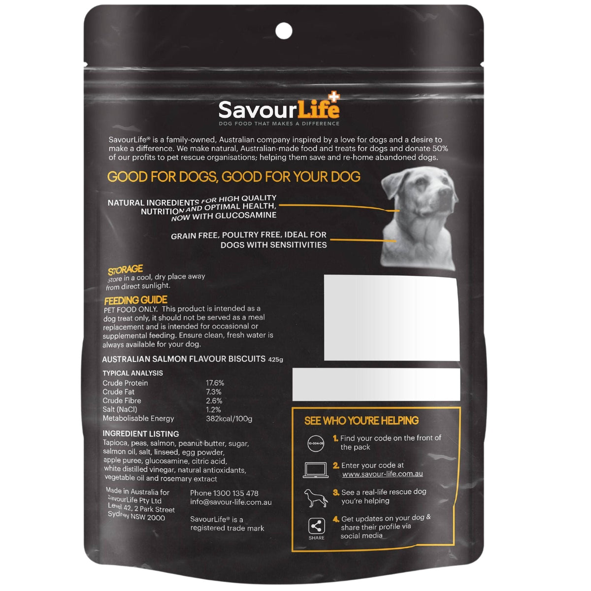 SavourLife Australian Salmon Flavour Grain Free Biscuits for Dogs