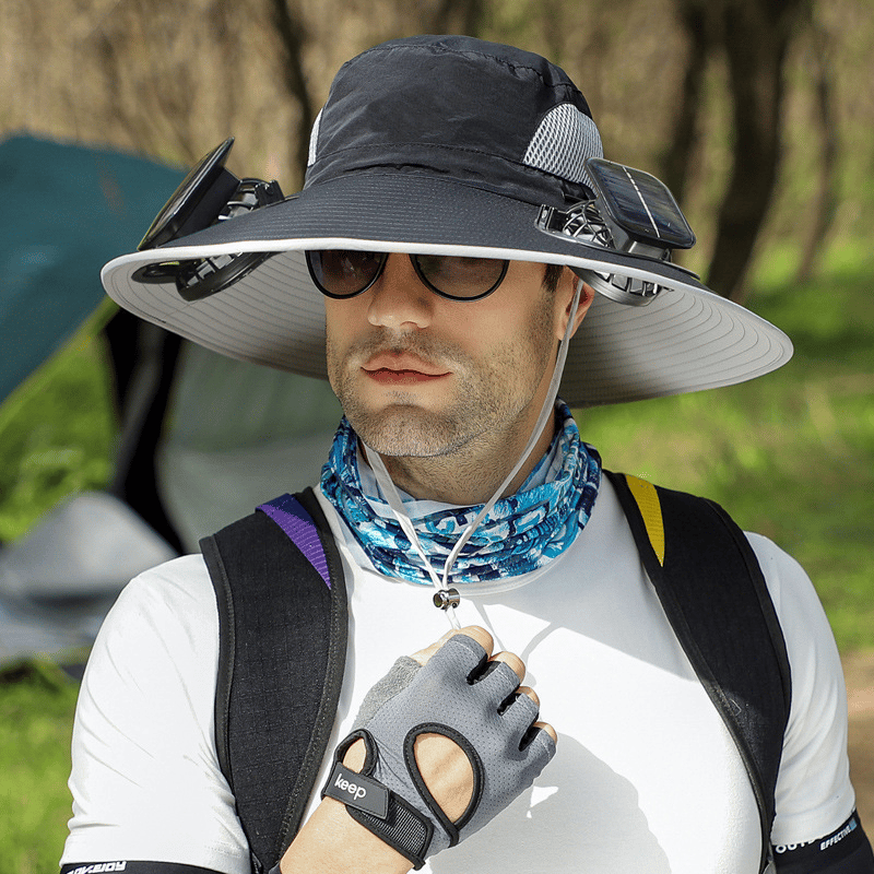 🎁LIMITED SALE 82% OFF !☀2025 New Ultralight Solar Fan Sun Hat – Lighter Than a Baseball!⚾(Only 11oz)