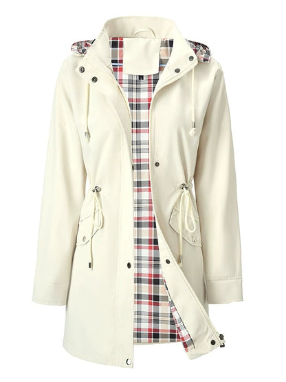 💐60% OFF🌧️🧥Women's Checkered Lining Waterproof Windbreaker