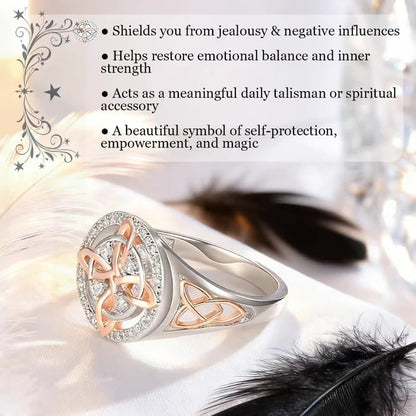 🔥Last Day 60% OFF - 🔮Handmade Witch’s Return-Knot Protection Ring✨