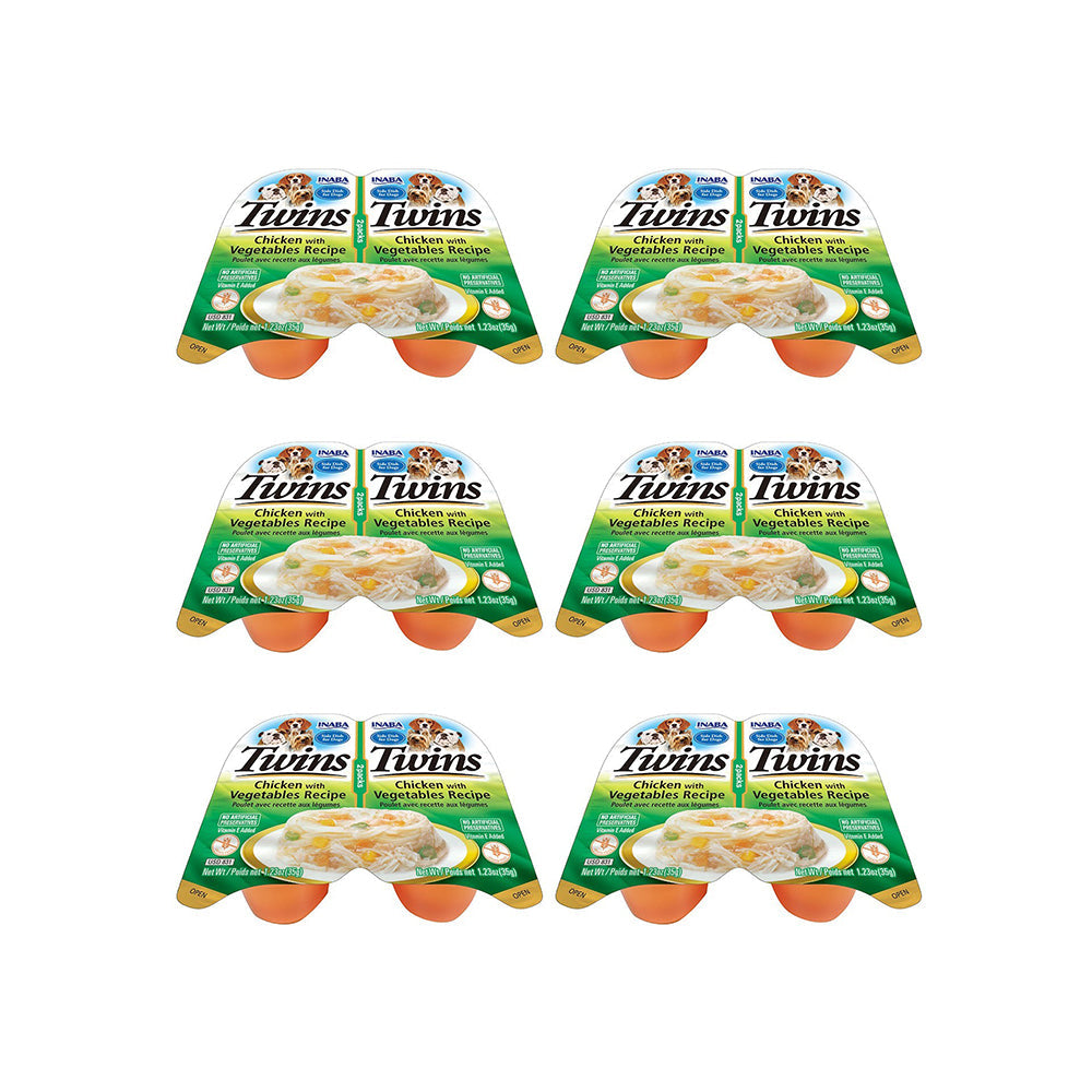 INABA Twins Chicken with Vegetables Recipe Dog Treats 2x35g