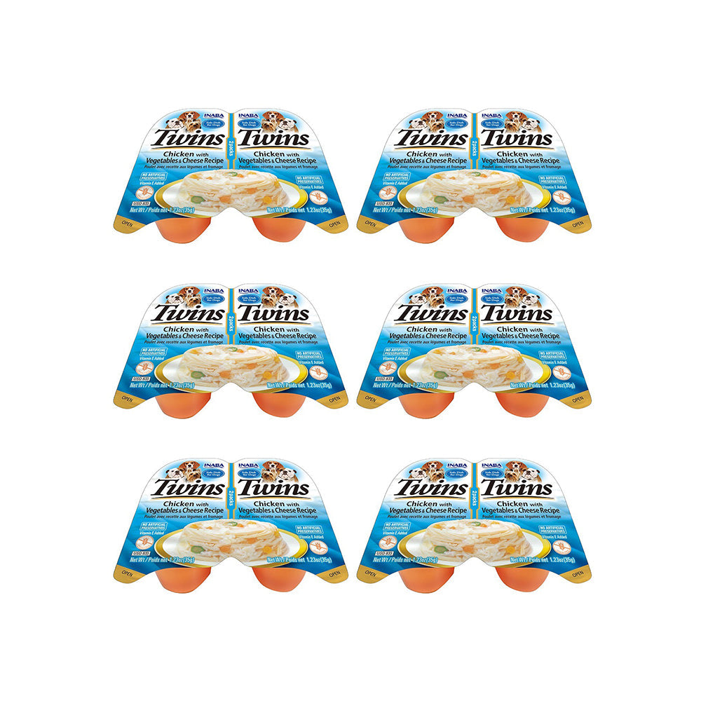 INABA Twins Chicken with Vegetables & Cheese Recipe Dog Treats 2x35g