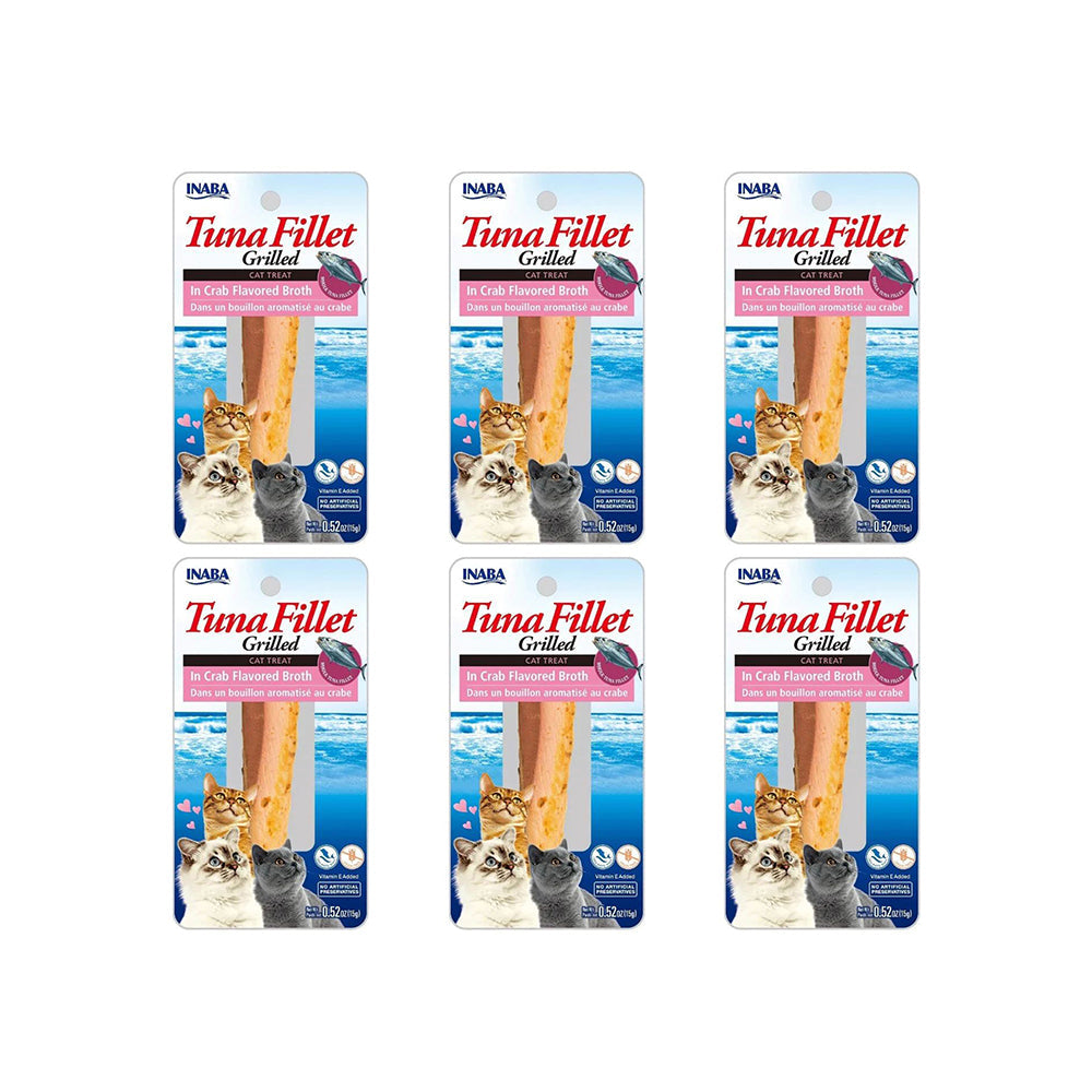 INABA Grilled Tuna Fillet In Crab Flavored Broth Cat Treats 15g