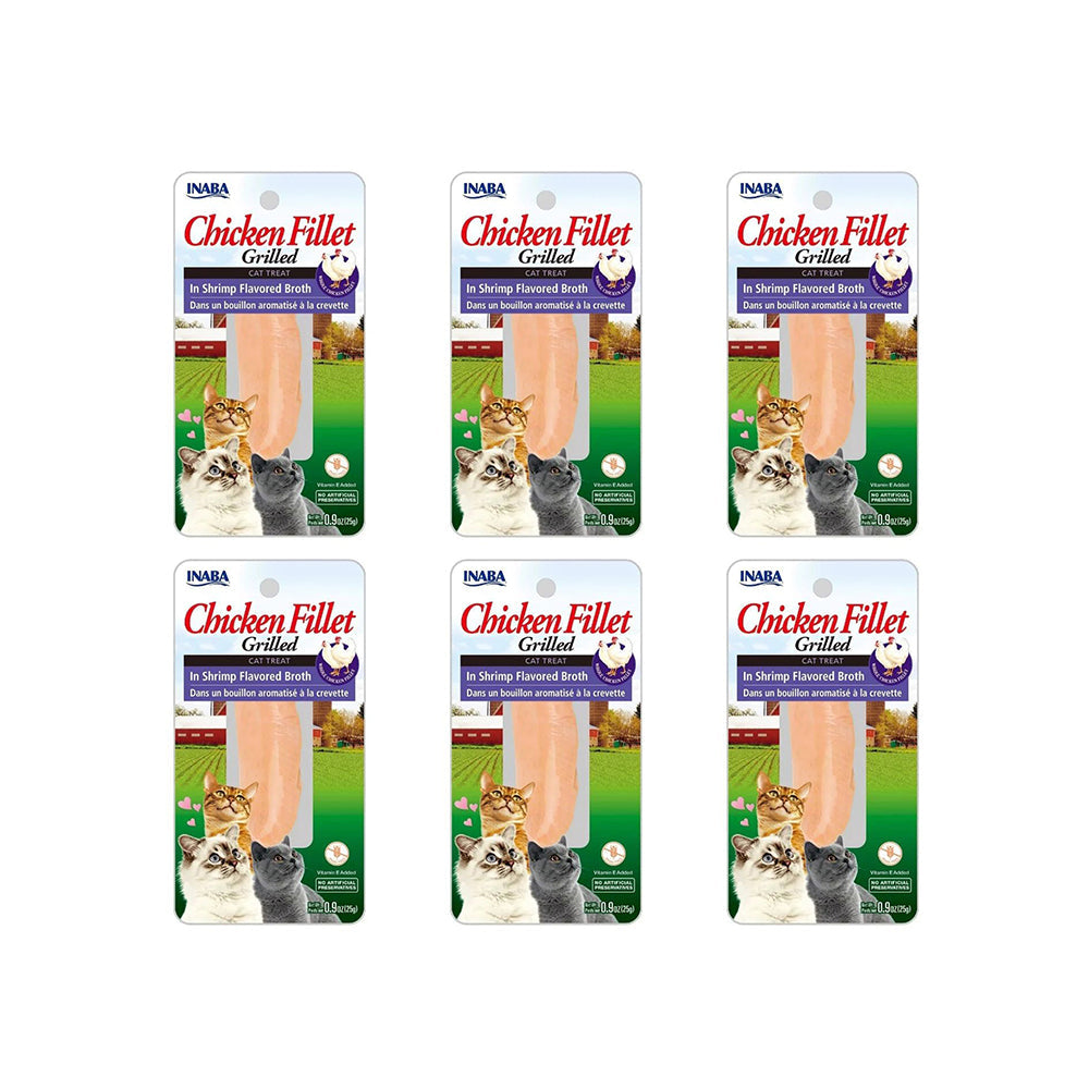 INABA Grilled Chicken Fillet In Shrimp Flavored Broth Cat Treats