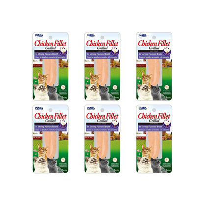 INABA Grilled Chicken Fillet In Shrimp Flavored Broth Cat Treats