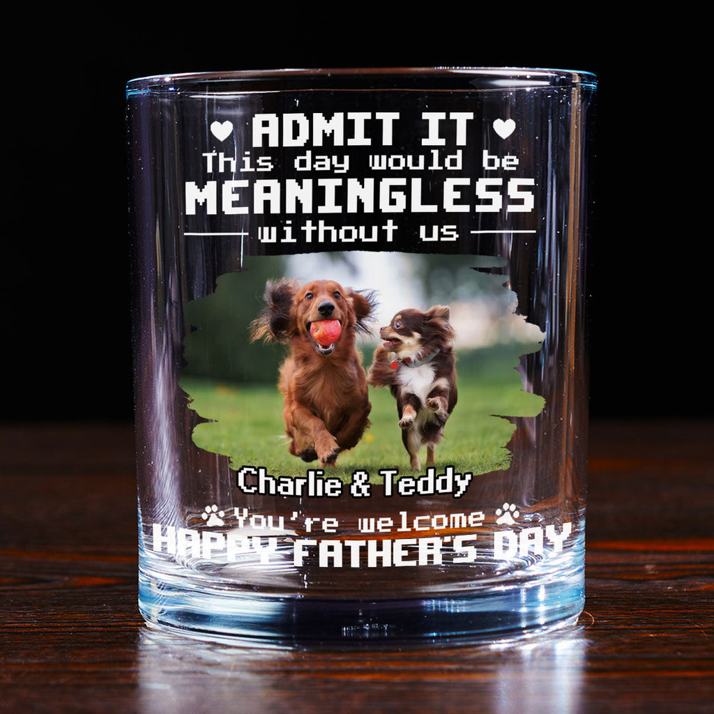 Thanks For Having Me Photo - Personalized Whiskey Glass