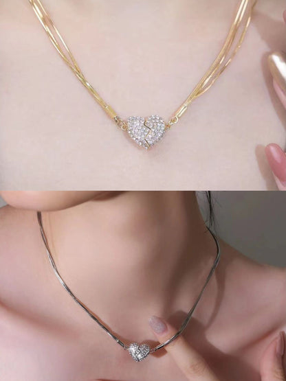 🔥Hot Valentine's Day sales✨MAGNETIC LOVE PATCHWORK NECKLACE