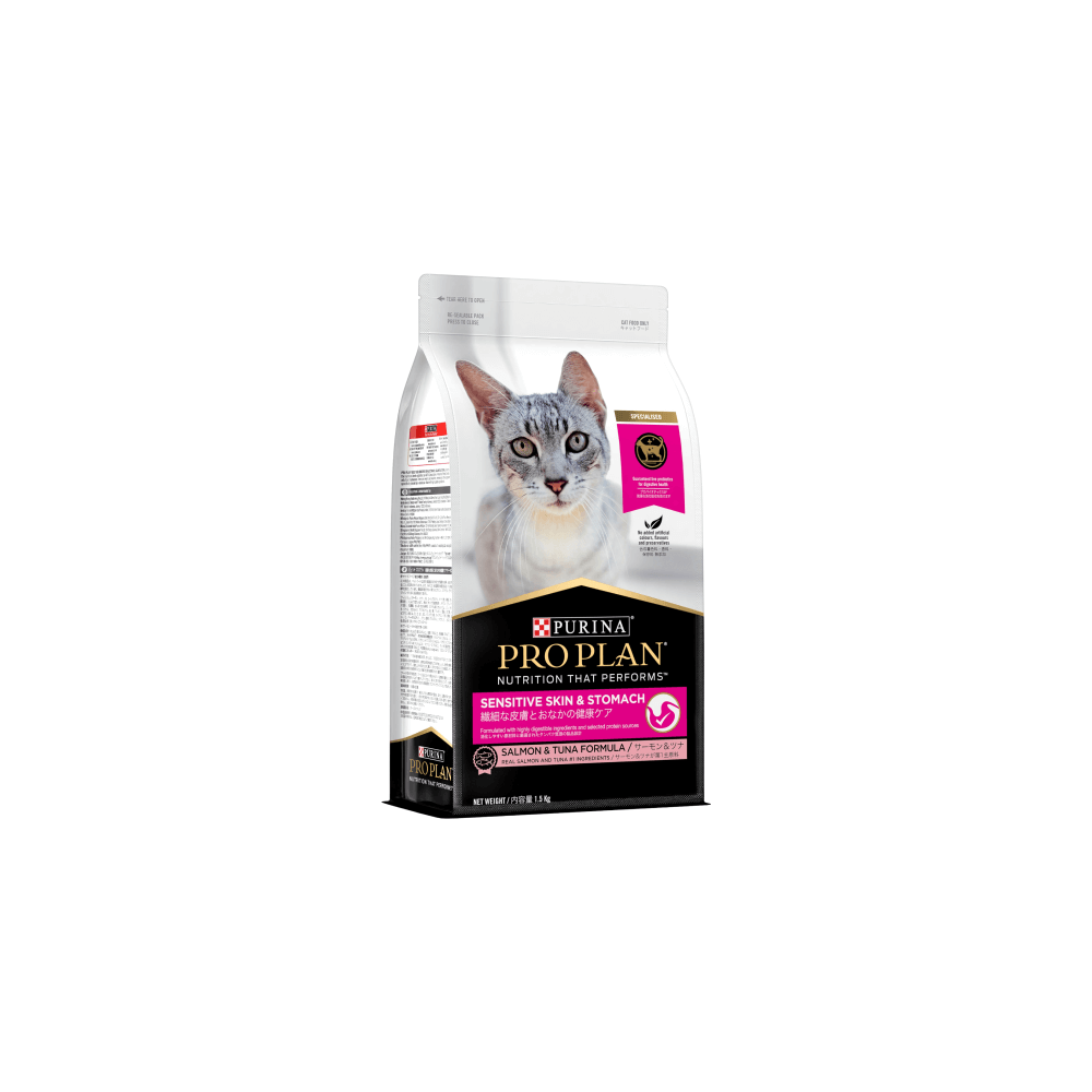 Purina Pro Plan Sensitive Skin & Stomach Salmon & Tuna Dry Cat Food 1.5kg