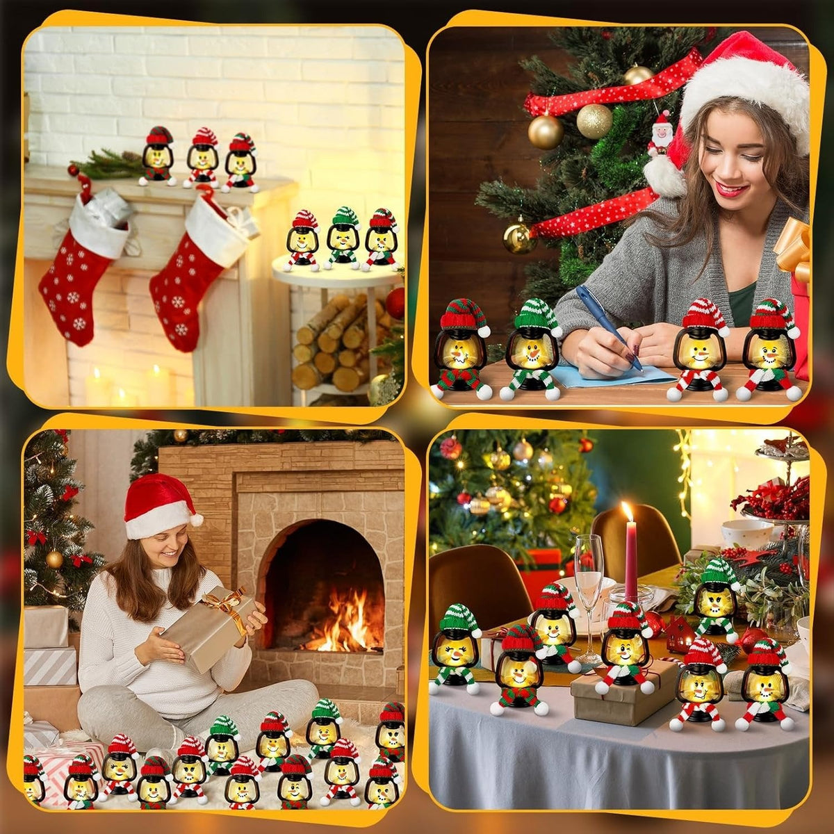 🎄Christmas Sale 50% OFF🎅🏻 -⛄ Snowman Lantern with Hats and Scarves