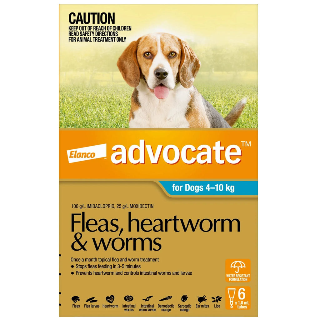 Advocate for Dogs 4-10Kg Aqua