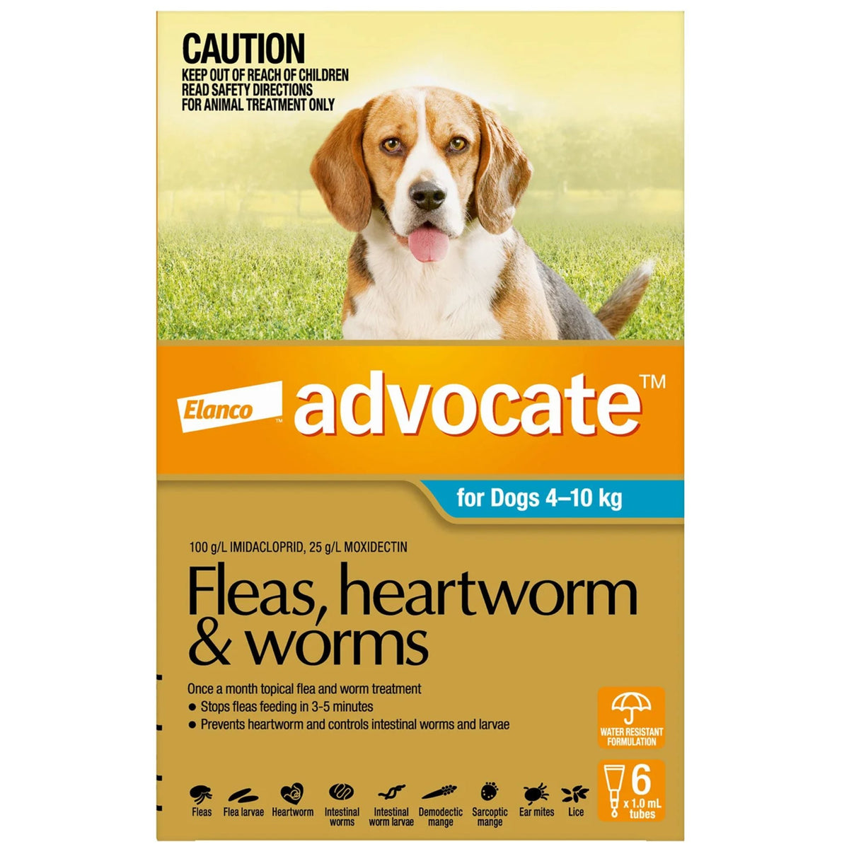 Advocate for Dogs 4-10Kg Aqua