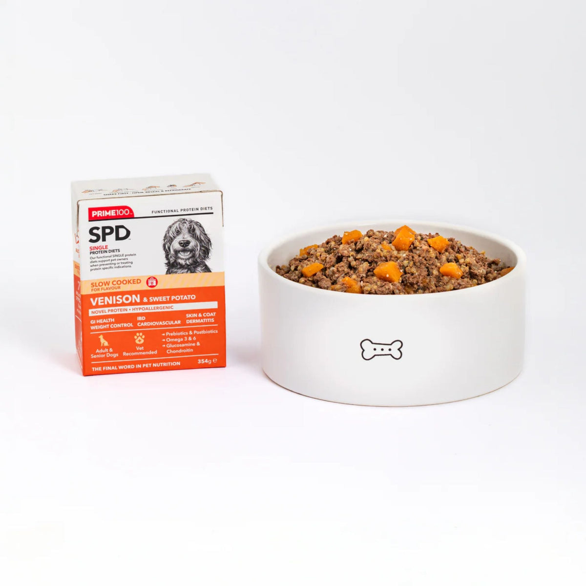 Prime100 Spd Slow Cooked Wet Dog Food Venison & Sweet Potato