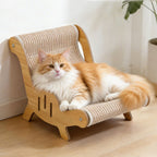 Cat Scratcher Bed Lounge Chair 2 in 1 Cardboard Kittens Scratching Pad