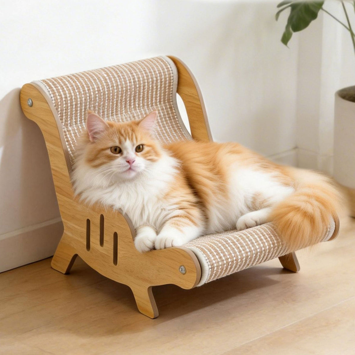 Cat Scratcher Bed Lounge Chair 2 in 1 Cardboard Kittens Scratching Pad