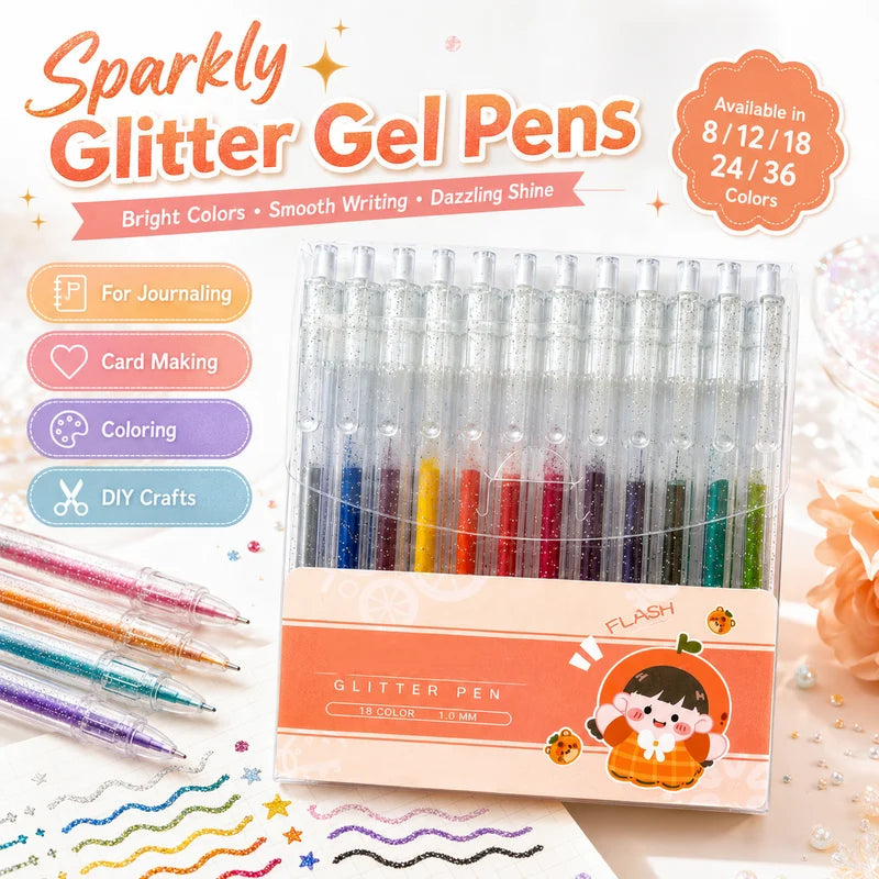 🔥LAST DAY-70% OFF!!✨50K+ SOLD!🌈Glitter Gel Pen Set