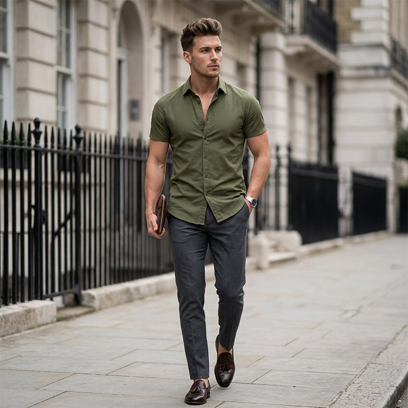 🏖️Summer cool-down deal: just £11.99! 😎🇬🇧  Men's Non-Iron Shirts – Wrinkle-Free, Comfortable All Day & Perfect for Business or Casual👔✨