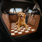 Premium Faux Leather Dog Car Seat Cover Waterproof Dog Hammock for Car - RideProtector
