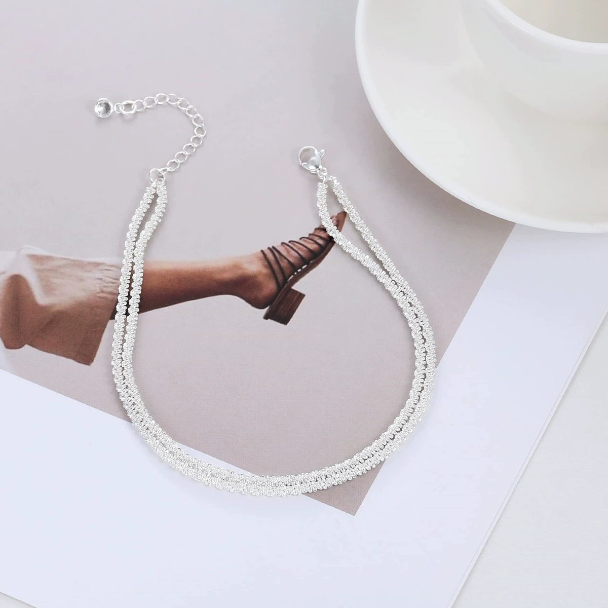 🌸Mother's Day Promotion🥰Dainty Layered Waterproof Anklet For