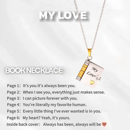 🔥My Little Star Book Necklace for Daughter, Birthday Day Gift Graduation Jewelry of Love