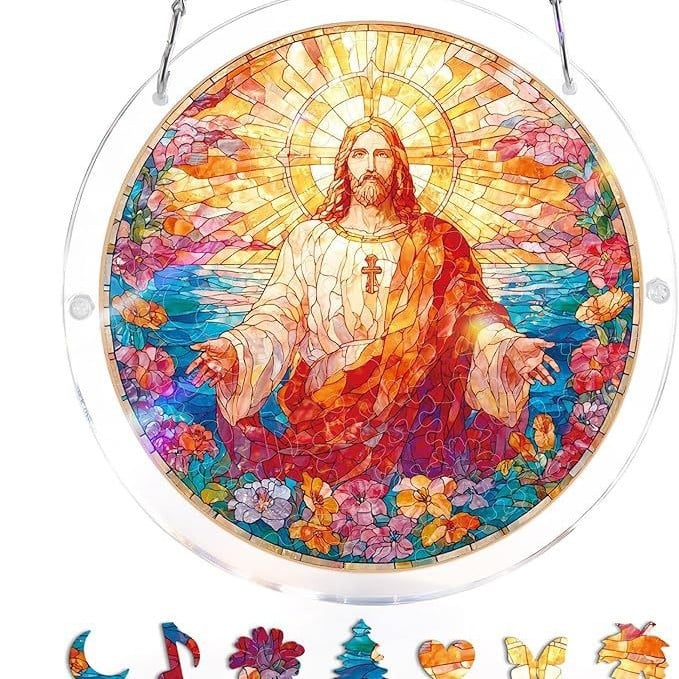 🔥LAST DAY 70% OFF 🧩Acrylic 80 Pcs Puzzle✨Suncatcher Hanging Ornament