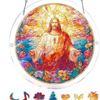 🔥LAST DAY 70% OFF 🧩Acrylic 80 Pcs Puzzle✨Suncatcher Hanging Ornament