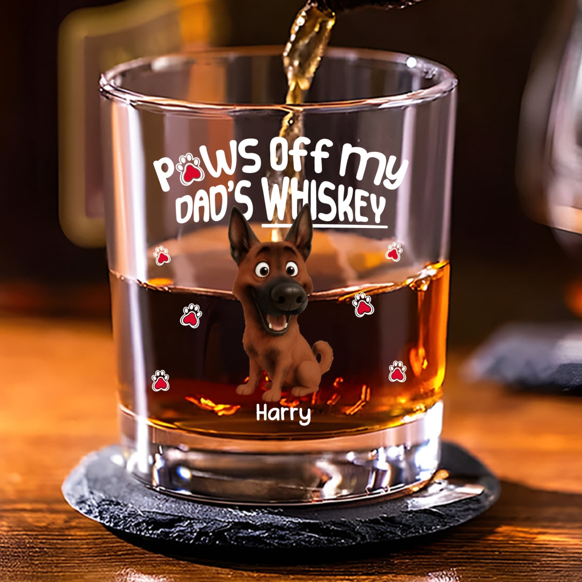 Paw It Off Now - Personalized Whiskey Glass