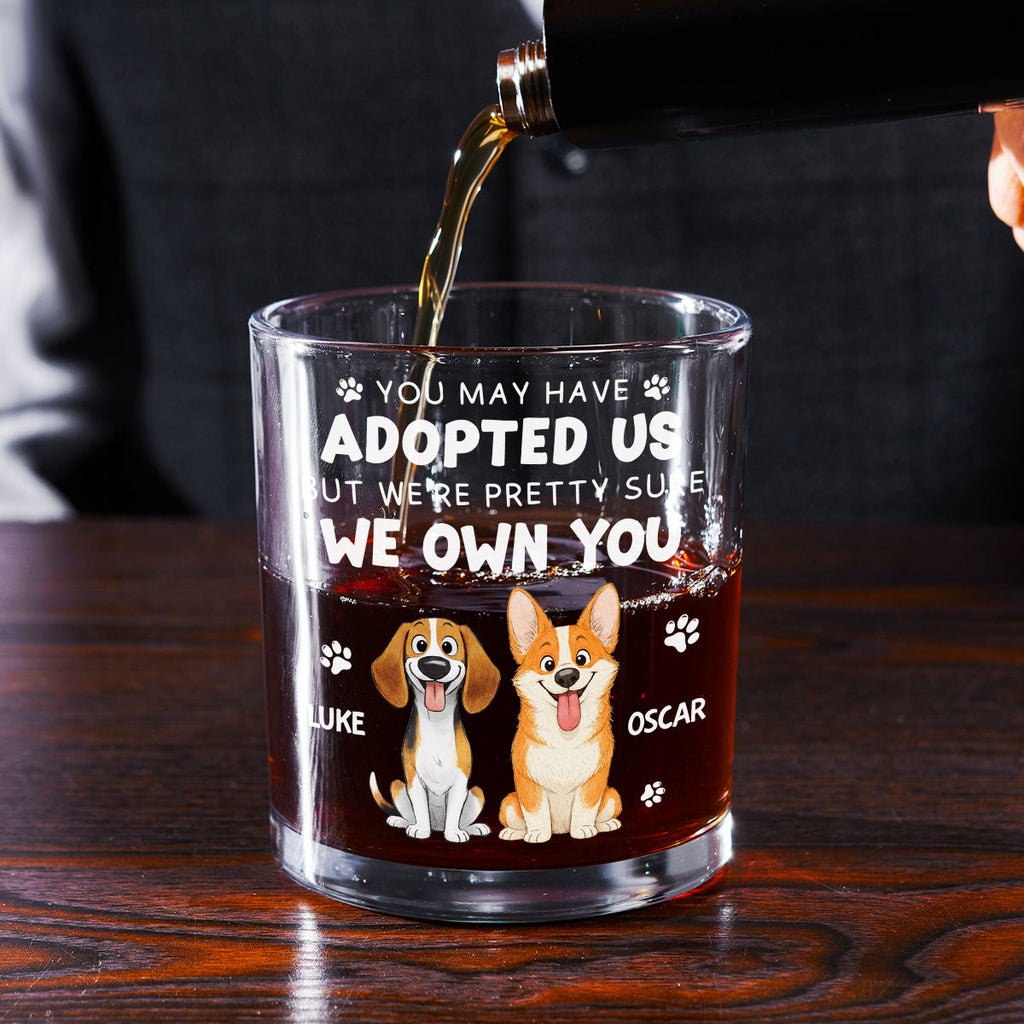 Stylized Funny Pretty Sure - Personalized Whiskey Glass