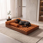 Large Waterproof Orthopedic Bolster Dog Sofa Bed - LuxeNest