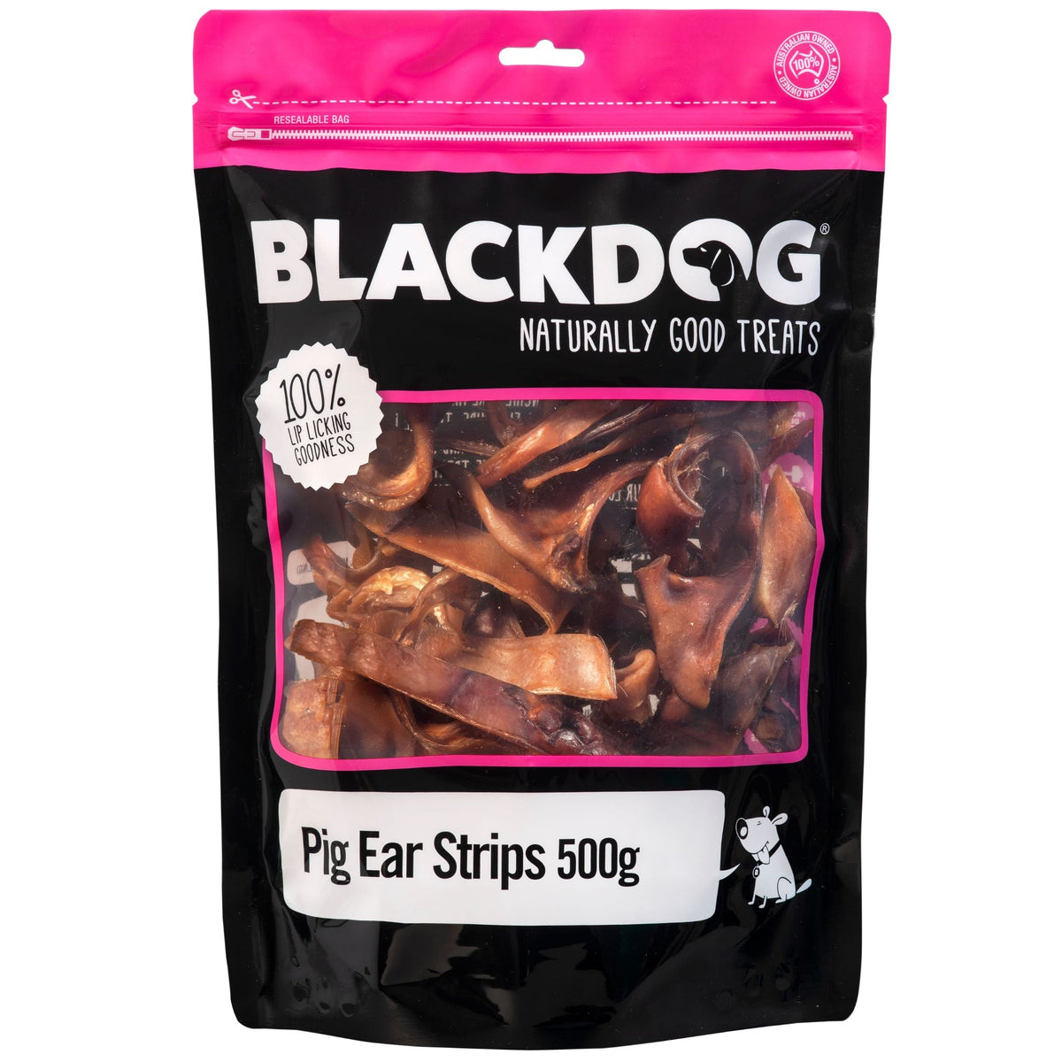 BlackDog Pig Ears Strips Dog Treats