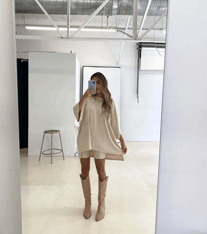 🎁Hot Sale⏳Oversized Tee & Biker Outfit Lounge Short Set