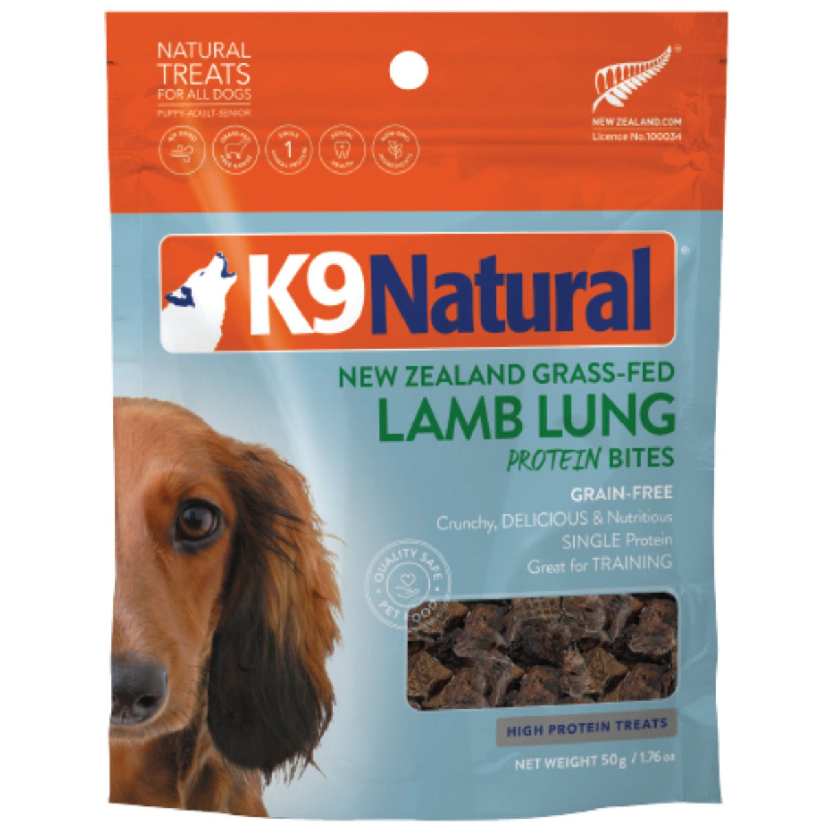 K9 Natural Treats Lamb Lung Protein Bites