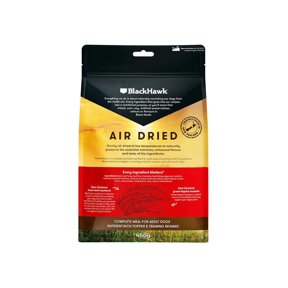 BLACK HAWK Beef & Fish Air Dried Dog Food