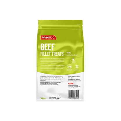 PRIME100 Australian Beef Fillet Dog Treats 100g